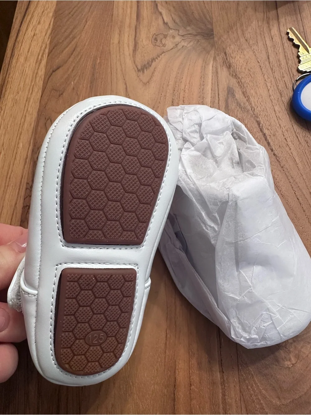 Classic White Leather Kids Mary Jane Shoes